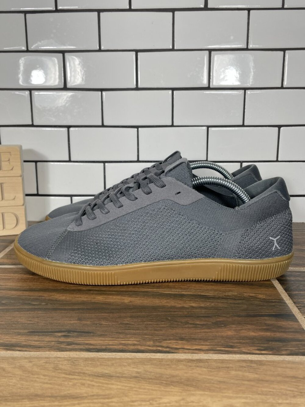 Flux Adapt Trainer Shoes Mens Size 10.5 Gray Knit Zero Drop Low Top Sneakers
